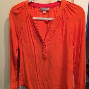Banana republic orange blouse XS